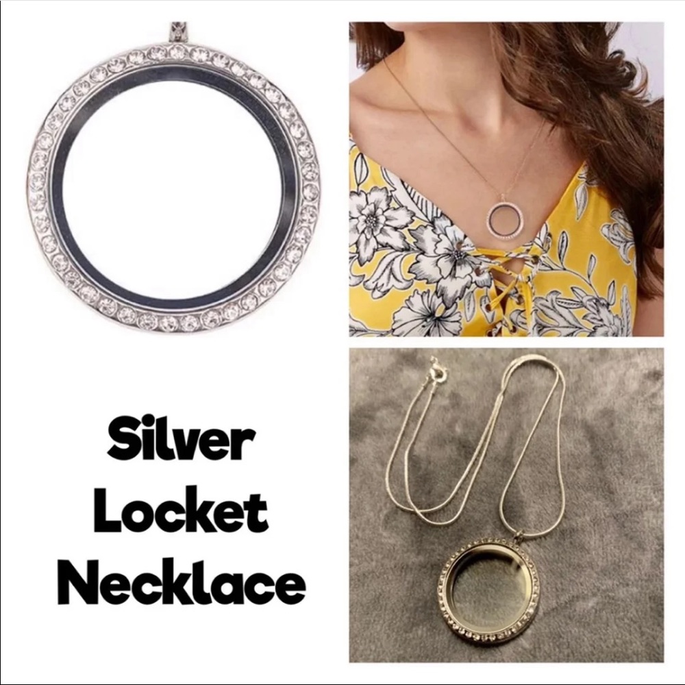 Silver Locket Necklace:
